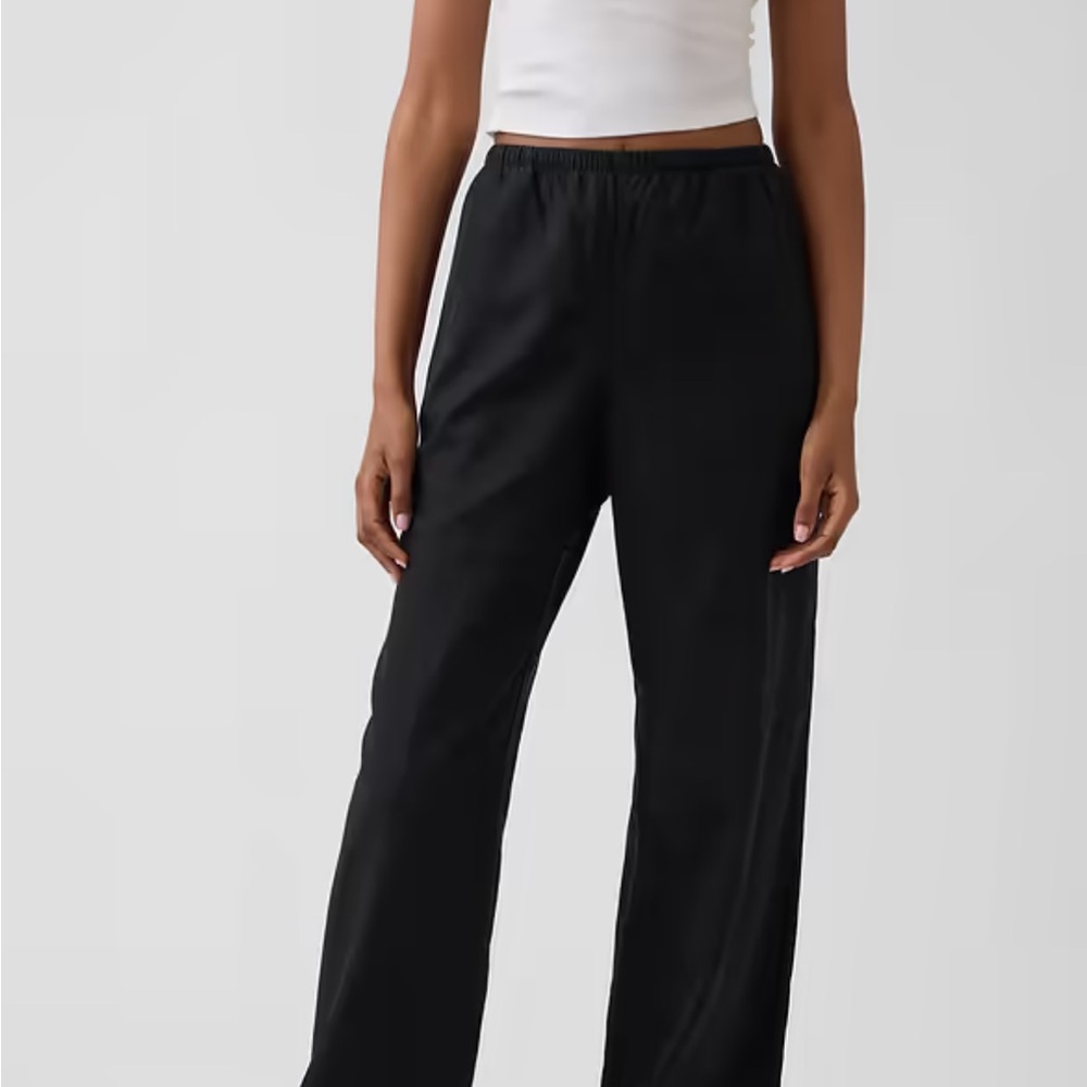 Gap Linen-Blend Easy Wide-Leg Pants Petite